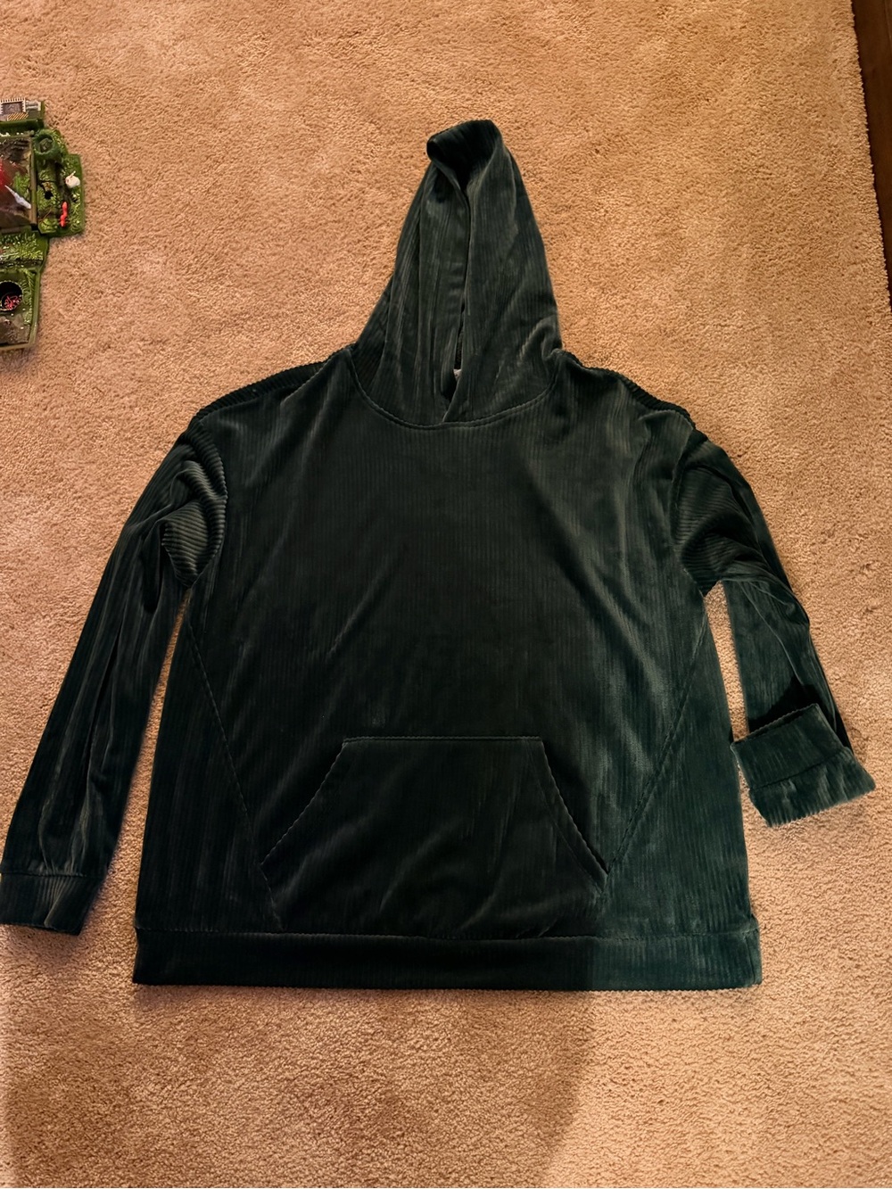 Women’s Forest Green Hooded Sweater